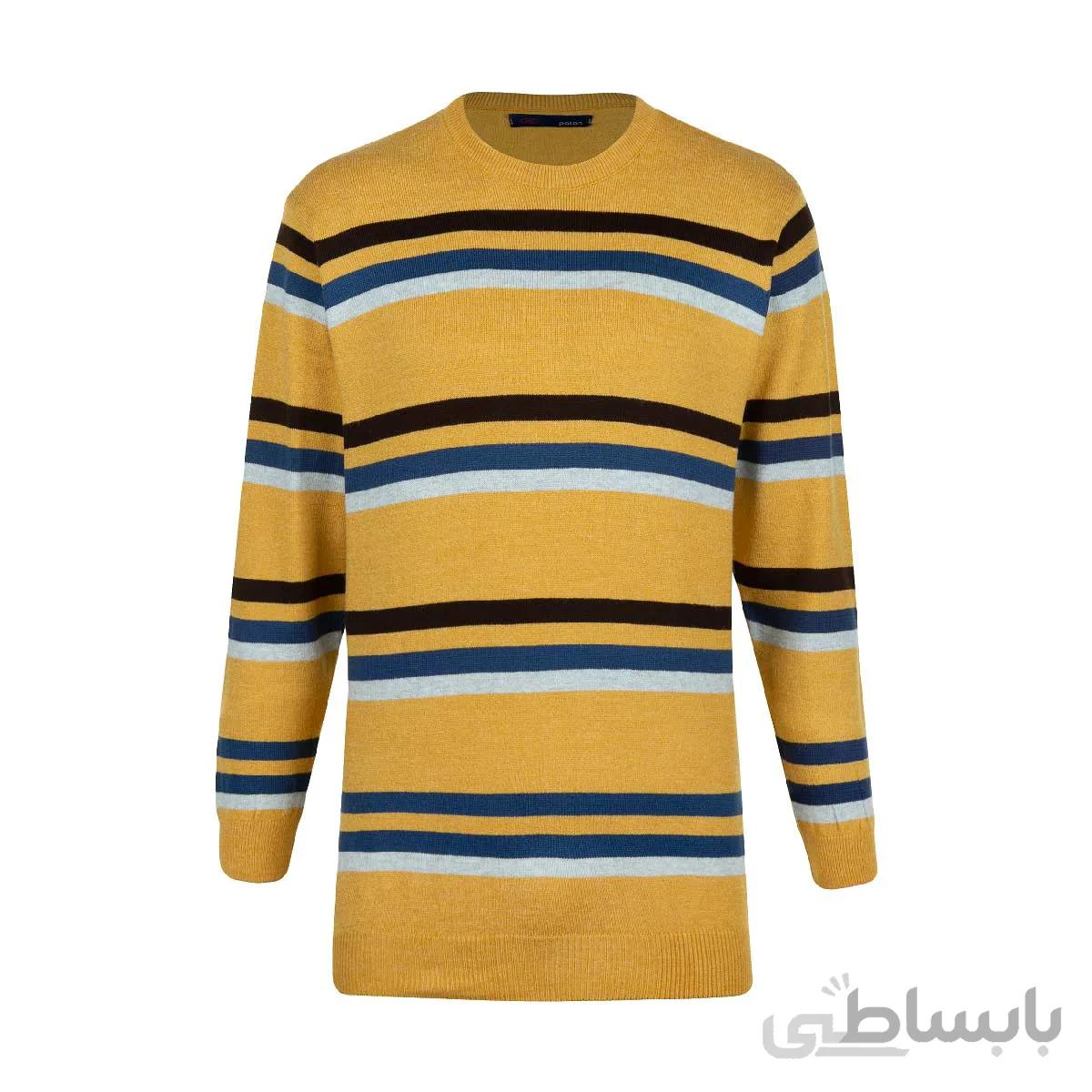 بافت یقه گرد مردانه کد 601578