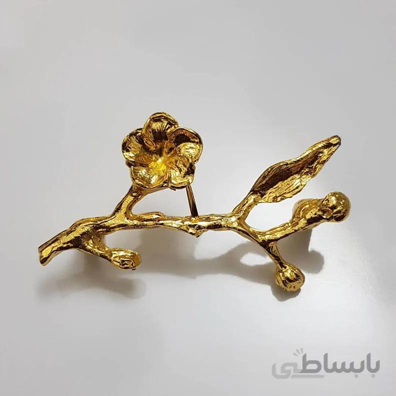 دسته سینی کوچک طرح شاخه و گل