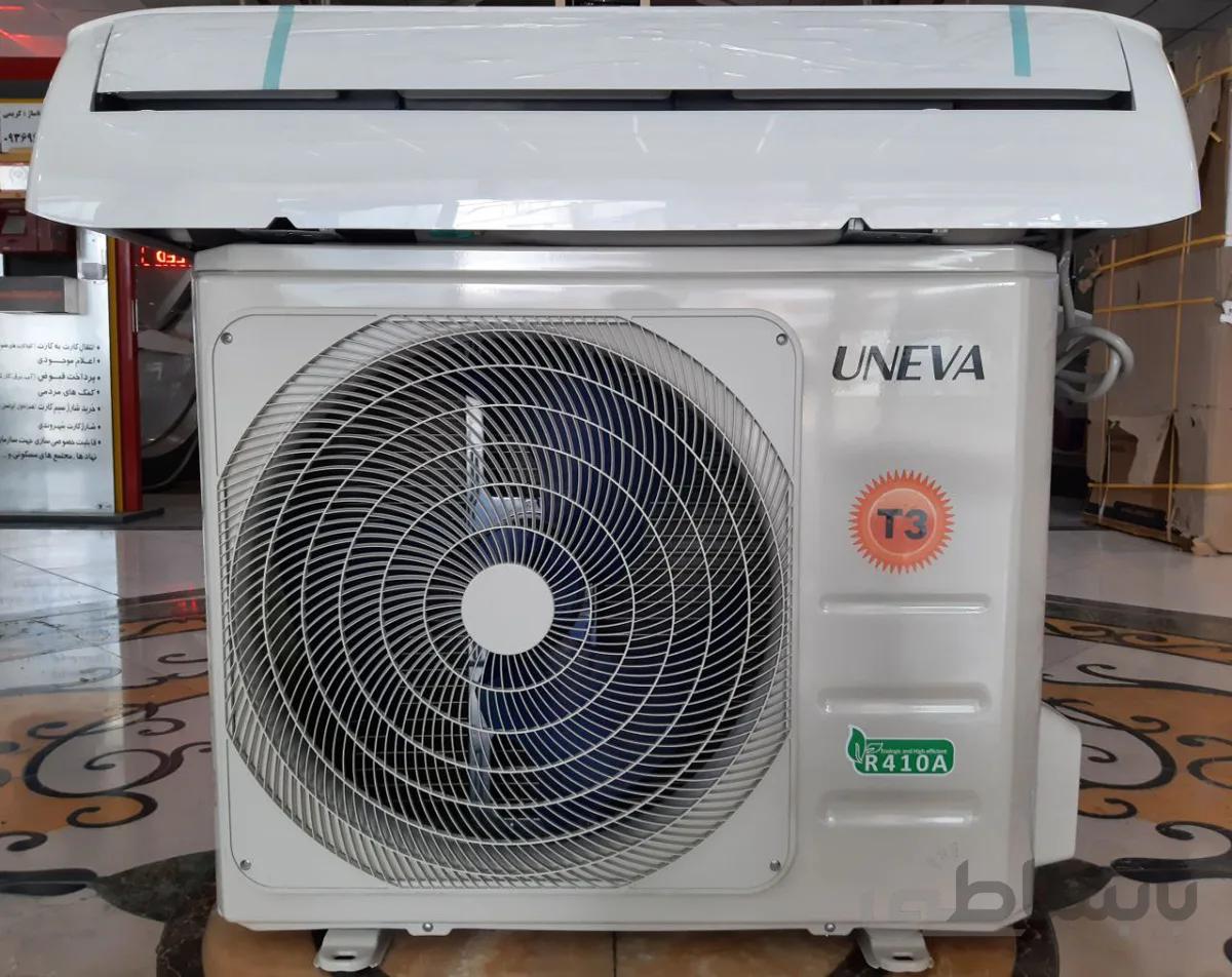 کولر گازی دیواری یونیوا سرد و گرم 24000 اولترا UNEVA UN-MS24 Ultra T3 ا UNEVA UN-MS24 Ultra Air Conditioner R410a T3 Golden Fin 24000Btu