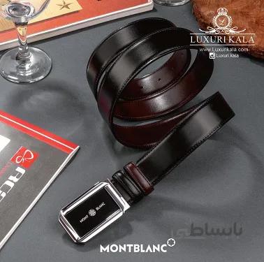 کمربند چرم (مشکی/قهوه ای) Mont Blanc ا MONT BLANC BELT