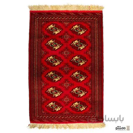قالیچه دستباف زرع و نیم ترکمن پشم سایز 150×۱00