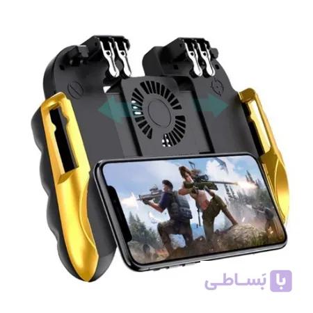 دسته بازی پابجی شش انگشتی مدل H9 طلایی