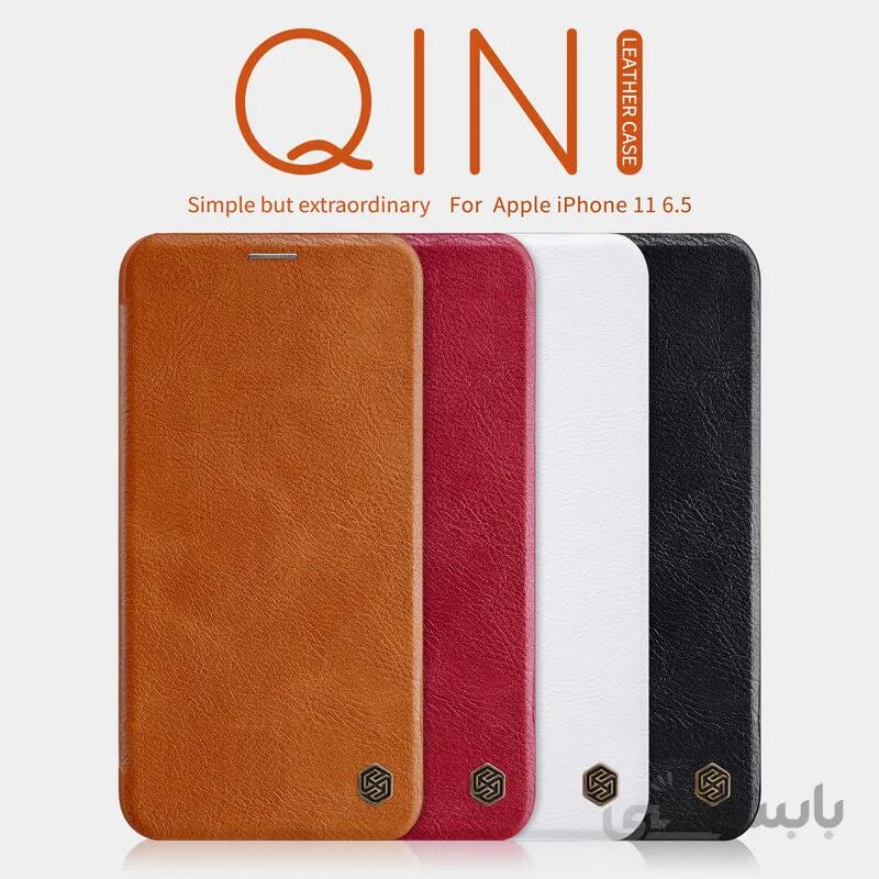 کیف چرمی نیلکین آیفون Nillkin Qin Leather Case iPhone 11 Pro Max