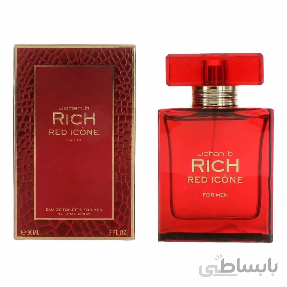 ادکلن ریچ قرمز رد ایکون مردانه geparlys red icone rich johan.b 90 ml