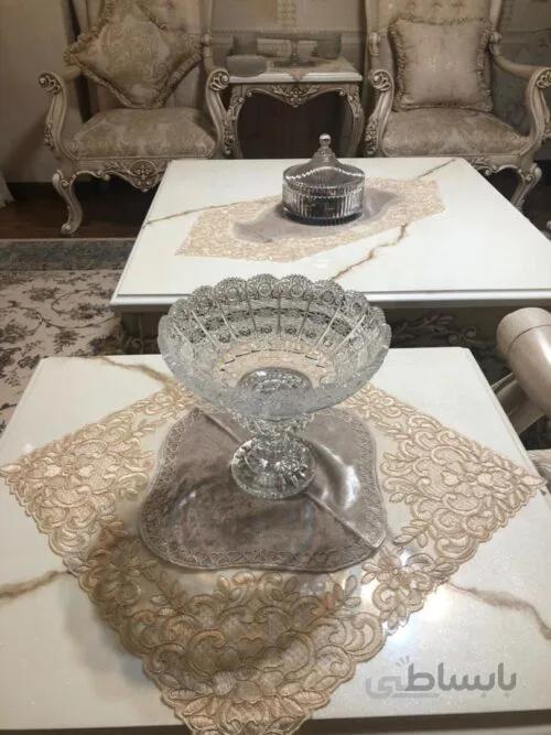 رومیزی4 تیکه مخمل ترک (b)