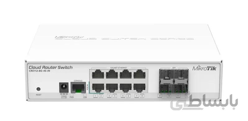 روتر سوئیچ میکروتیک CRS112-8G-4S-IN