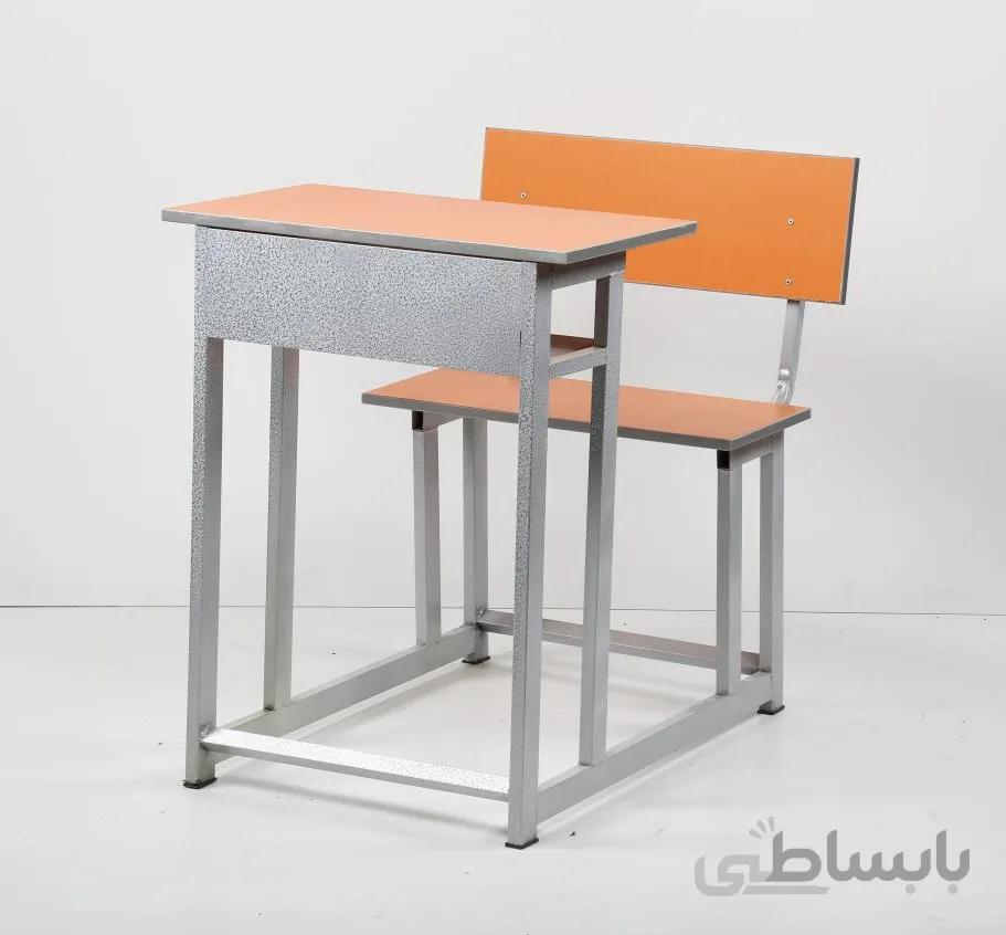 نیمکت مدرسه تک نفره پشتی دار دبیرستانی کد 2017