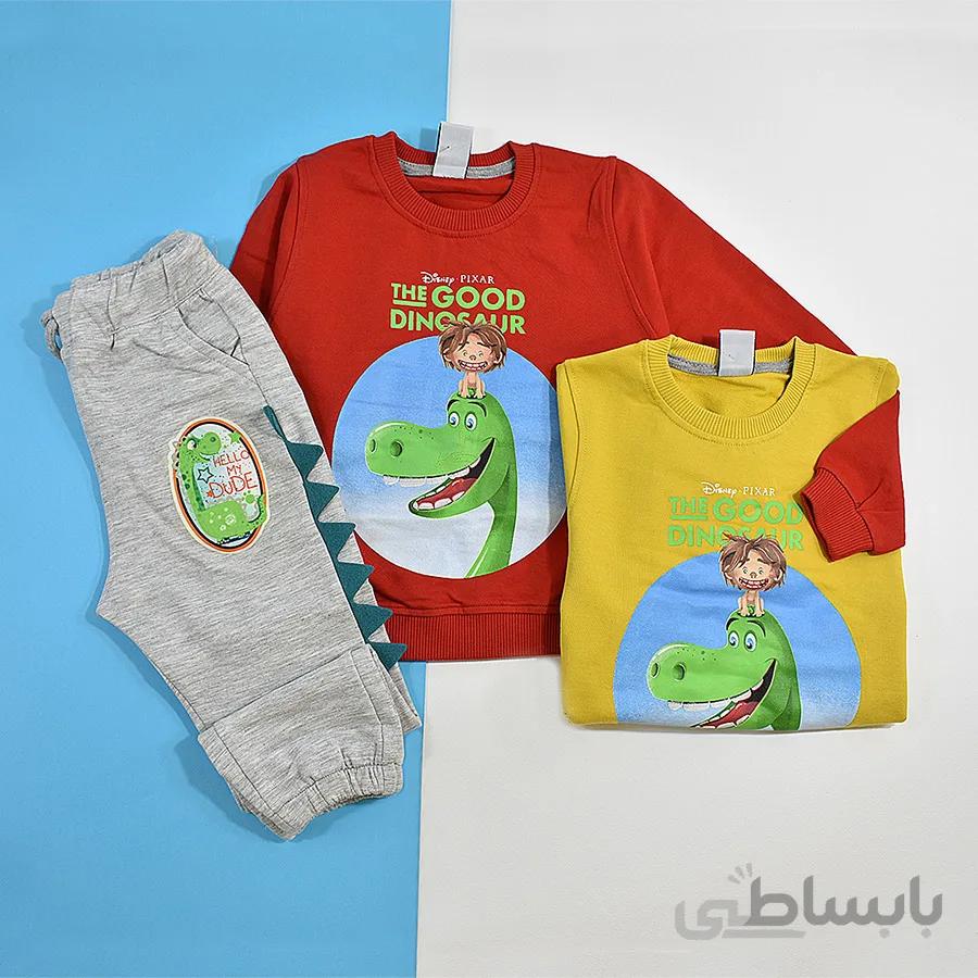 ست بلوز و شلوار طرح دایناسور خوب 2116