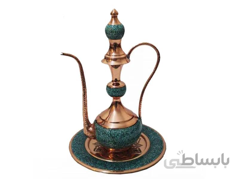 ست گلاب پاش و بشقاب فیروزه کوبی