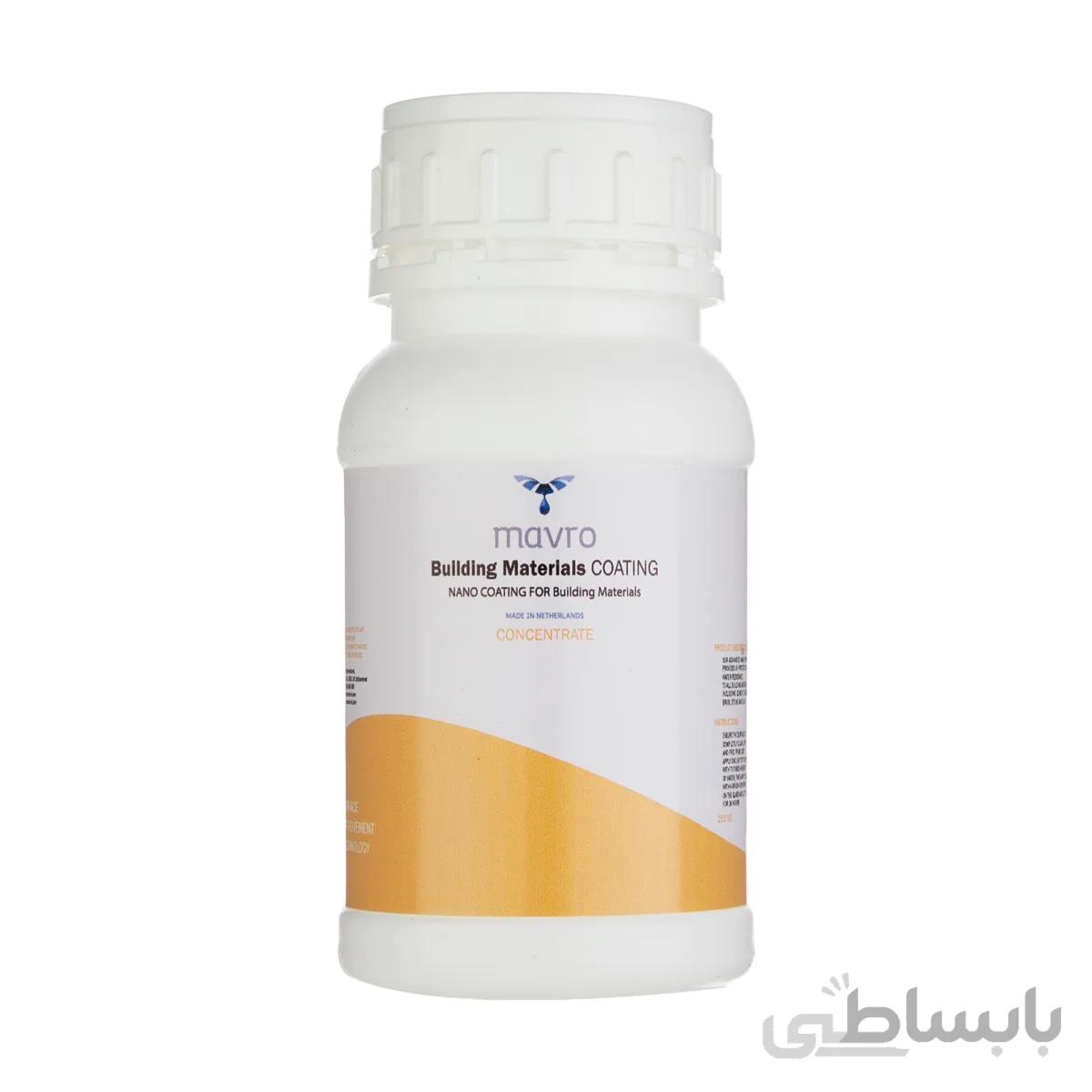 محلول نانو ابگریز و اب بند سطوح ساختمانی ماورو مدل concentrate حجم 250 میلی لیتر