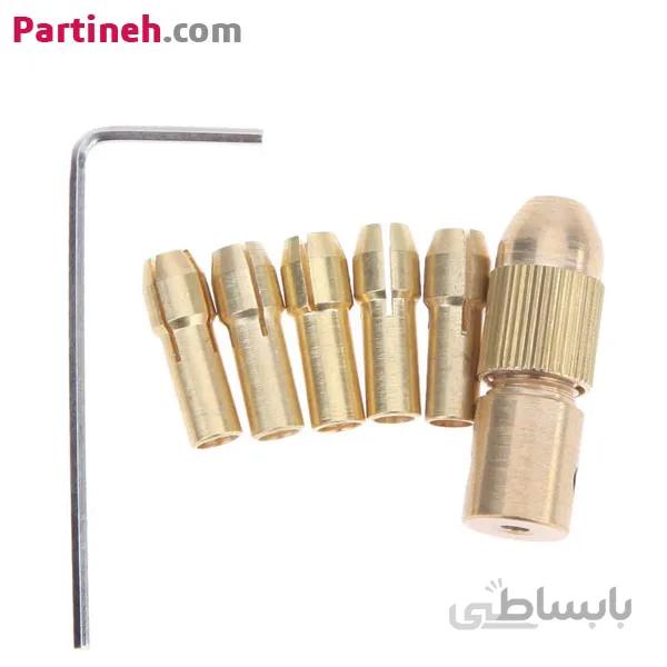 کولت 3 نظام مینیاتوری یک طرفه 0.5 تا 3 میلیمتر شفت 5 ا Mini Drill Chuck Set (0.5~3mm) 5mm shank Diameter