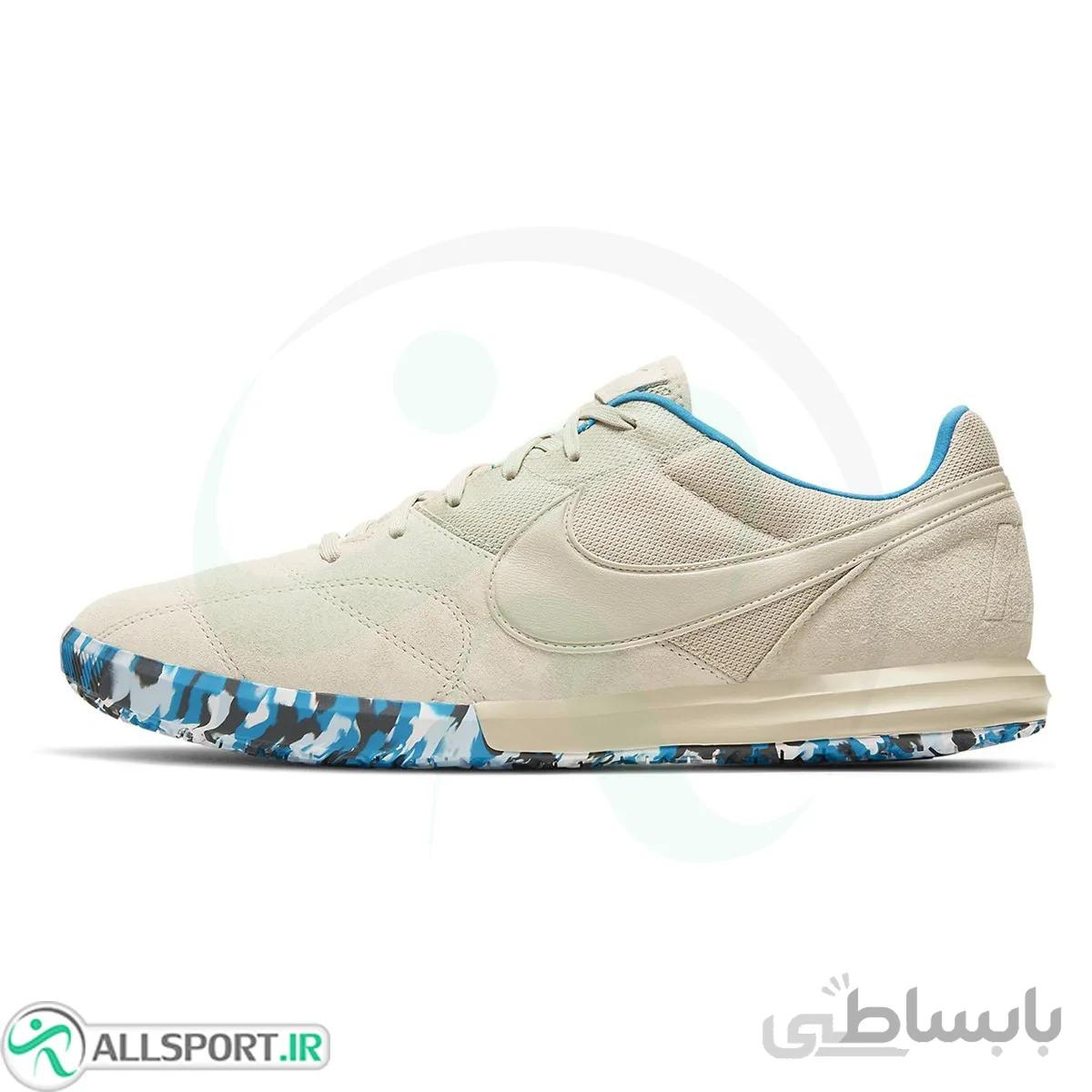 کفش فوتسال نایک پریمیر طرح اصلی Nike Premier II Sala White Blue