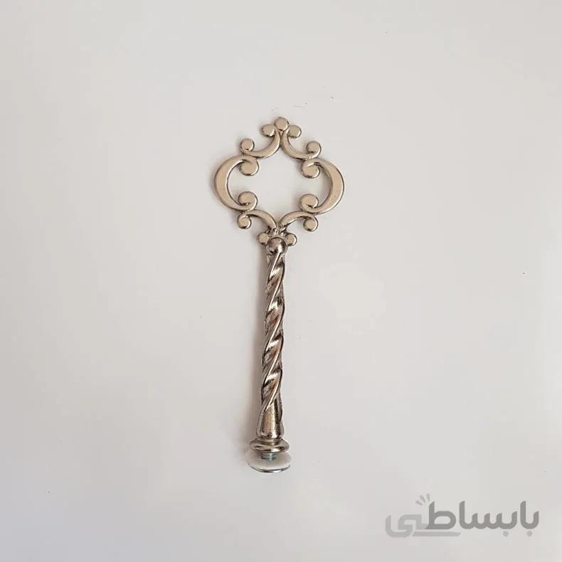 دسته اردوخوری پیچی یک طبقه (نقره ای)