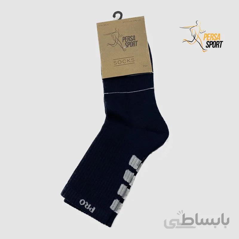 جوراب ساق دار زنانه کف حوله سرمه ای کد Pso001-041