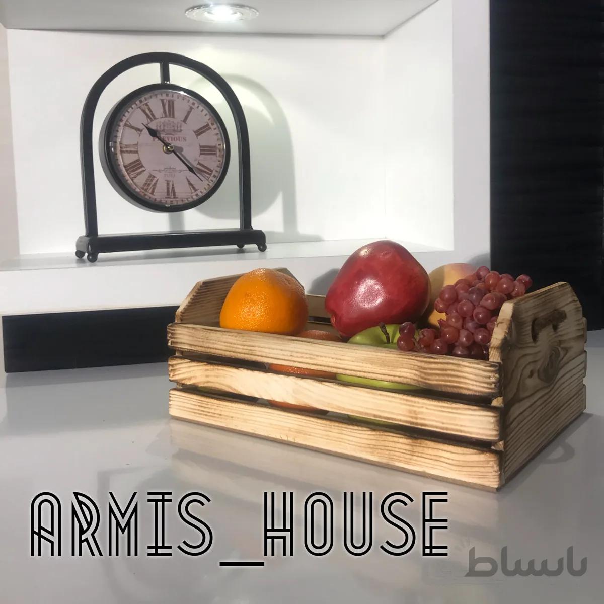 سبد ا wood basket fruit