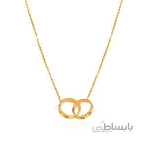 گردنبند طلا طرح LOVE کارتیه دوقلو کد CN480