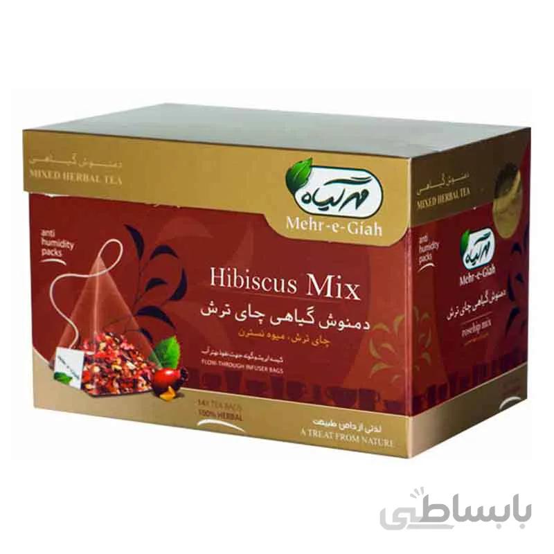 دمنوش گیاهی چای ترش مهر گیاه 14 عددی
