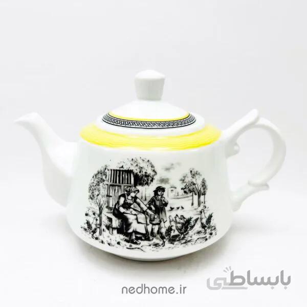 قوری لندنی ویلیج چینی زرین