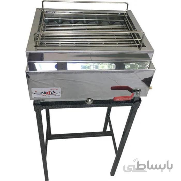 کباب پز استیل حسینی مدل ماهان ا ابعاد : 30 × 40 سانتی متر