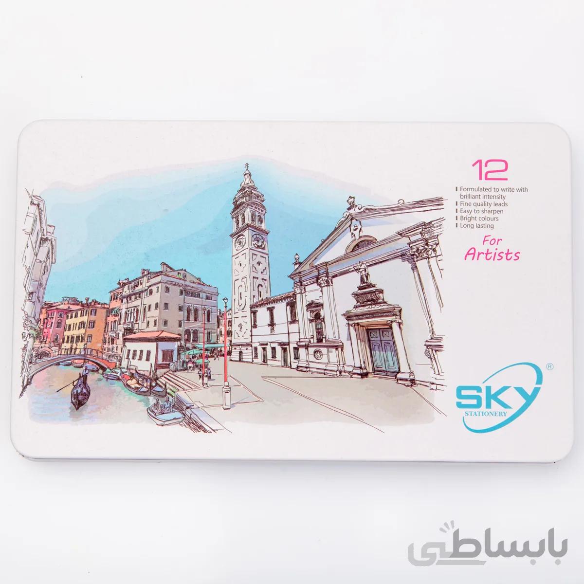 مداد رنگی 12 رنگ sky