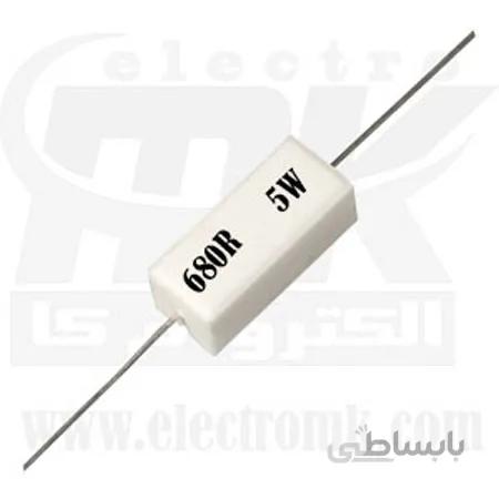 مقاومت آجری ۵وات ۶۸۰ اهم