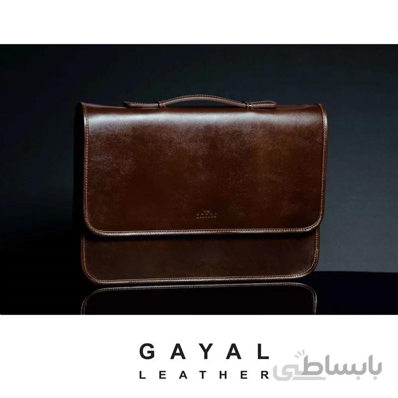 فولدر دسته دار چرم گَیال F225 قهوه ای