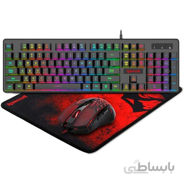 باندل گیمینگ موس و کیبورد و موس پد ردراگون S107 ا REDRAGON K509/M608/P016 Mouse/Keyboard/Mousepad Gaming Bandle