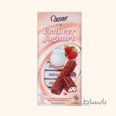 شکلات شیری شوکور ماست و توت فرنگی