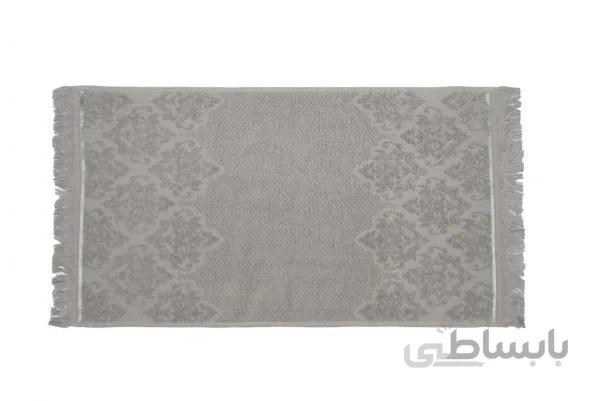 حوله دستی BMA طرح داماس رنگ طوسی
