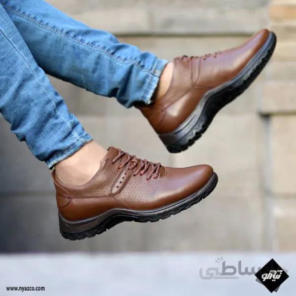 کفش چرم اسپرت مردانه مدل سیام