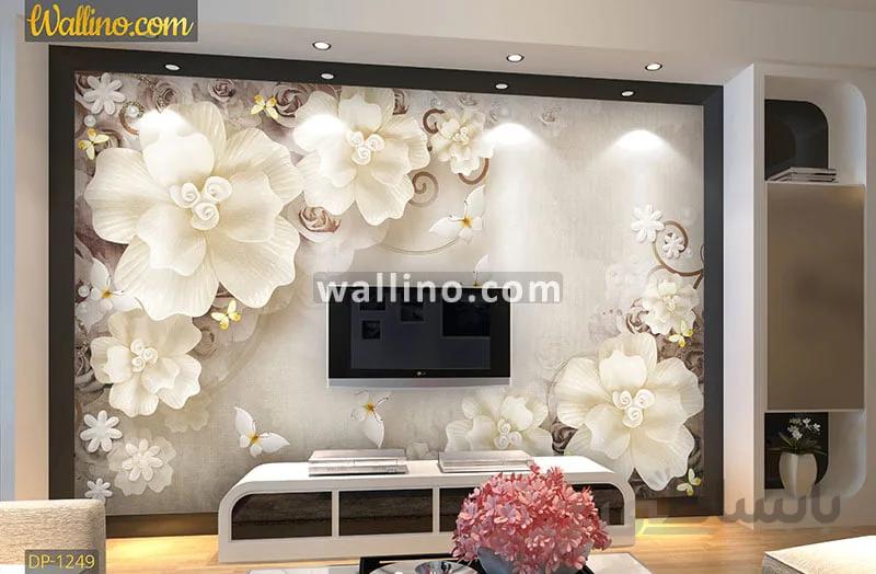 کاغذ دیواری سه بعدی طرح گل DP-1249