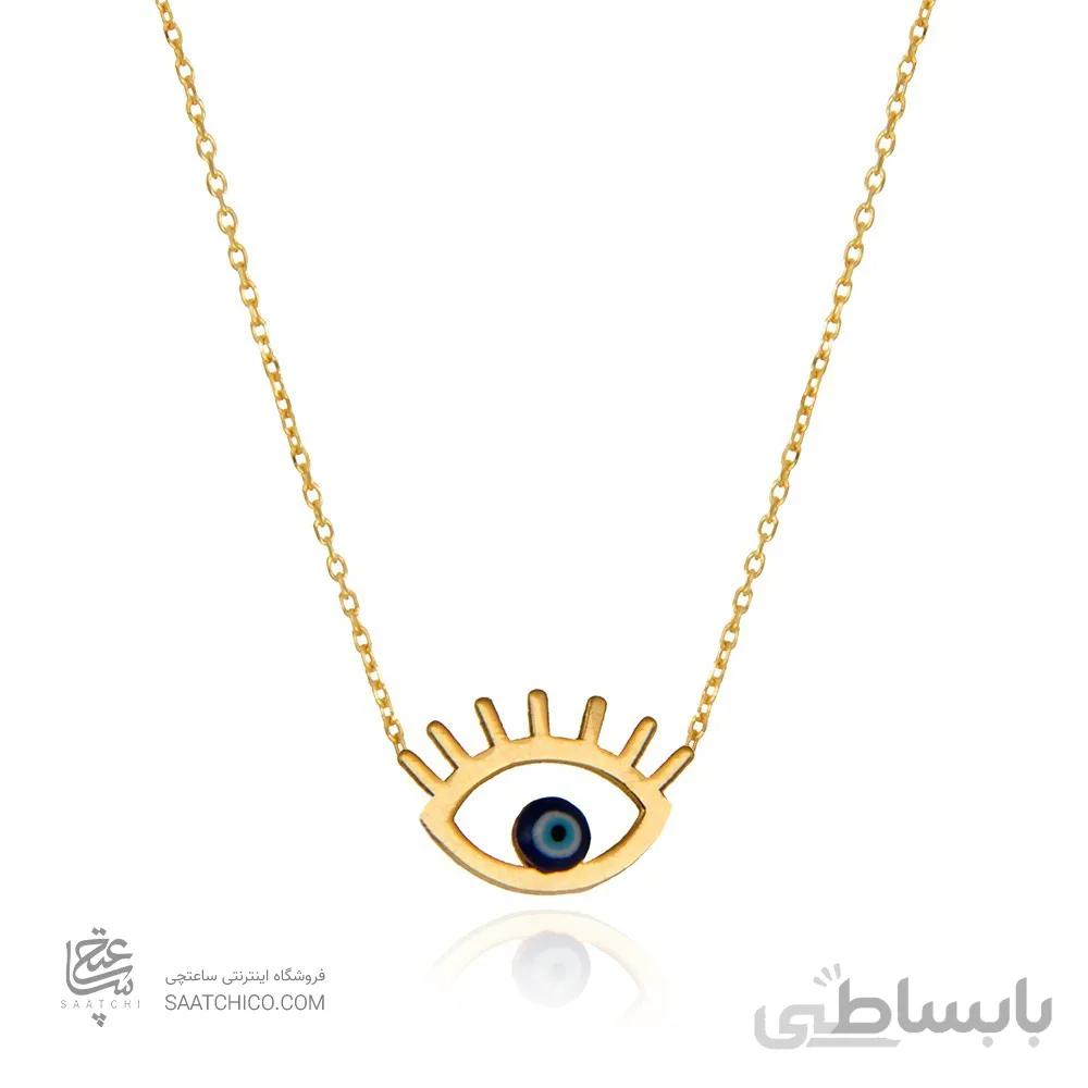 گردنبند طلا زنانه طرح چشم نظر کد CN359
