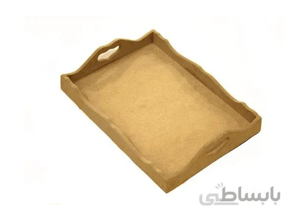 سینی مستطیل چوبی دسته قلبی