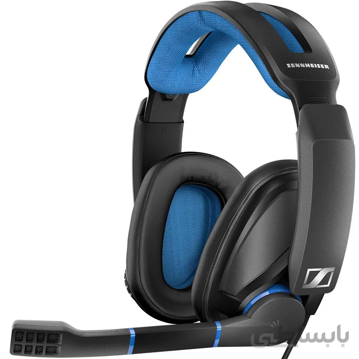 هدست گیمینگ سنهایزر مدل GSP 3000 ا Sennheiser GSP 300 Around Ear Closed Acoustic Gaming Headset - Black/Blue (Pack of 1), 507079