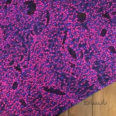 پارچه ژاکارد ترک دورو رنگ بنفش کد 506