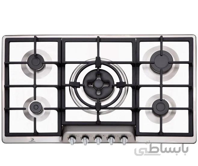 اجاق گاز استیل ۵ شعله پرنیان استیل مدل ۵۱۱۲ ا Parnian Steel Hob کد 301356