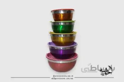 کاسه استیل در دار
