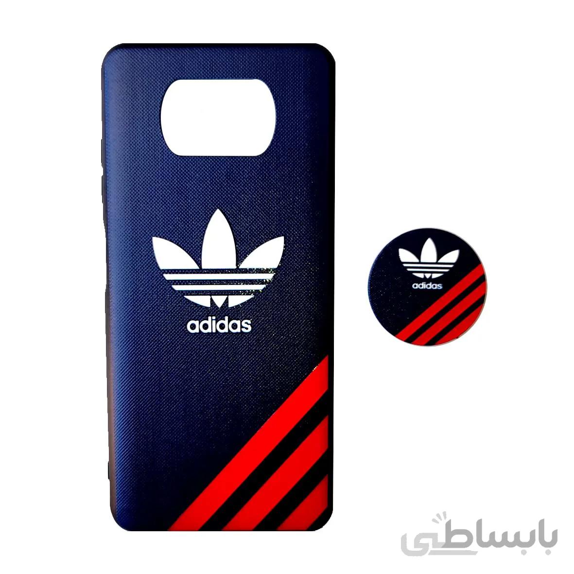 مشخصات قاب گارد شیایومی poco x3 پاپ سوکت دار طرح ادیداس