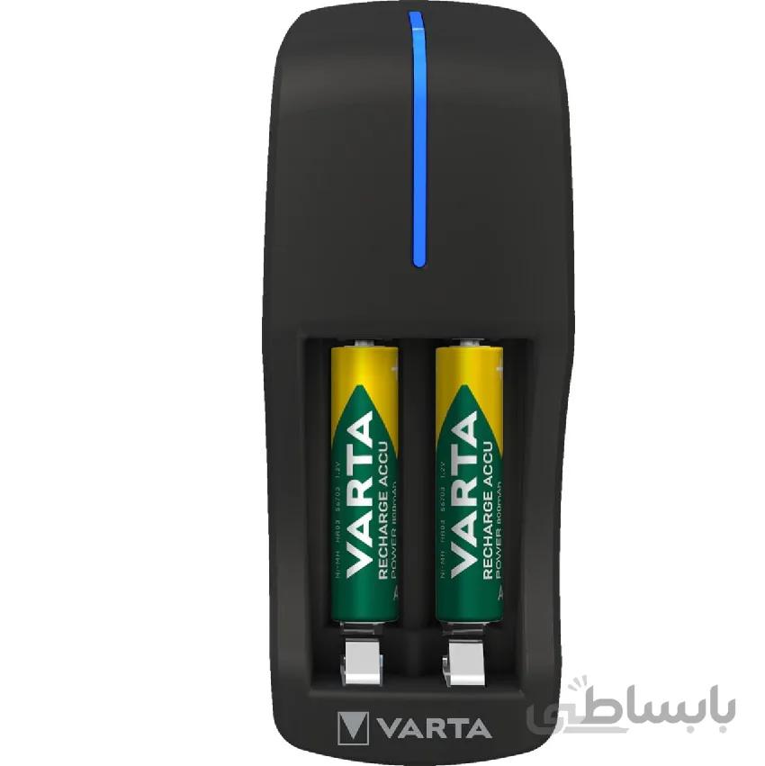 شارژر باتری قلمی و نیم قلمی دوتایی MINI CHARGER مارک وارتا VARTA