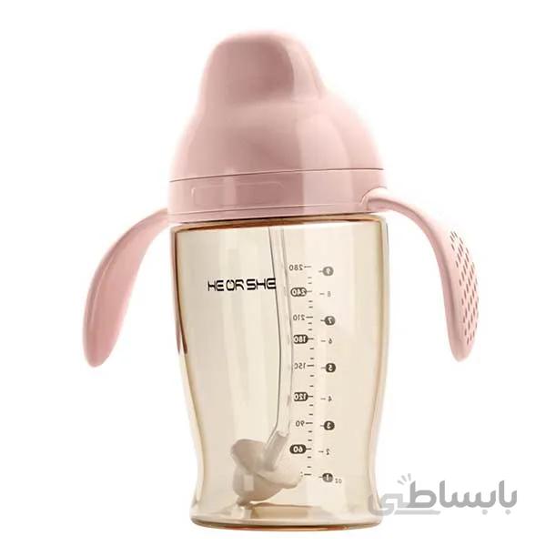 لیوان ابمیوه خوری 280 میل صورتی هی اور شی HE OR SHE