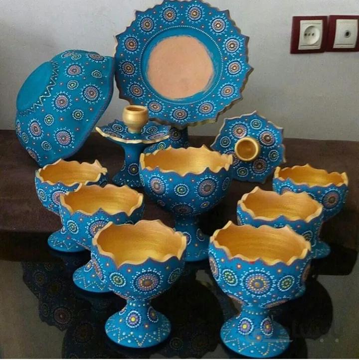 هفت سین نقطه کوبی سفالی کد ۱۰۱۳۰۳