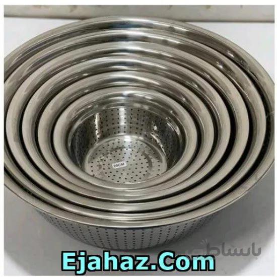 آبکش استیل لبه دار 6 پارچه یونیک