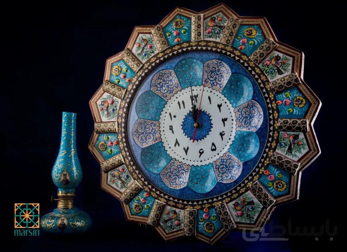 ساعت دیواری خاتم کاری کد 57