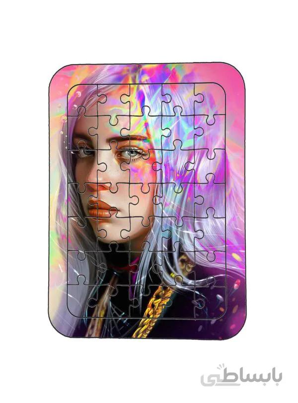 پازل چوبی طرح billie eilish