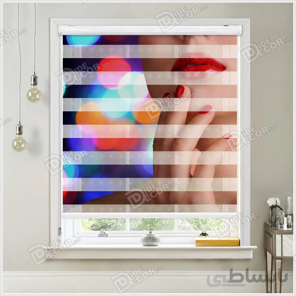 پرده زبرا چاپی چهره کد ZSP-23