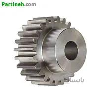 چرخ دنده (دنده مقابل) ساده نافی دار 22 دندانه مدول 1 برند OBC ا Module 1 Spur Pinion 22 teeth with hub