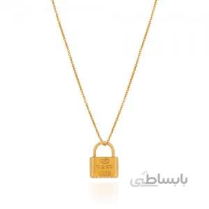 آویز طلا طرح قفل تیفانی کد CP343