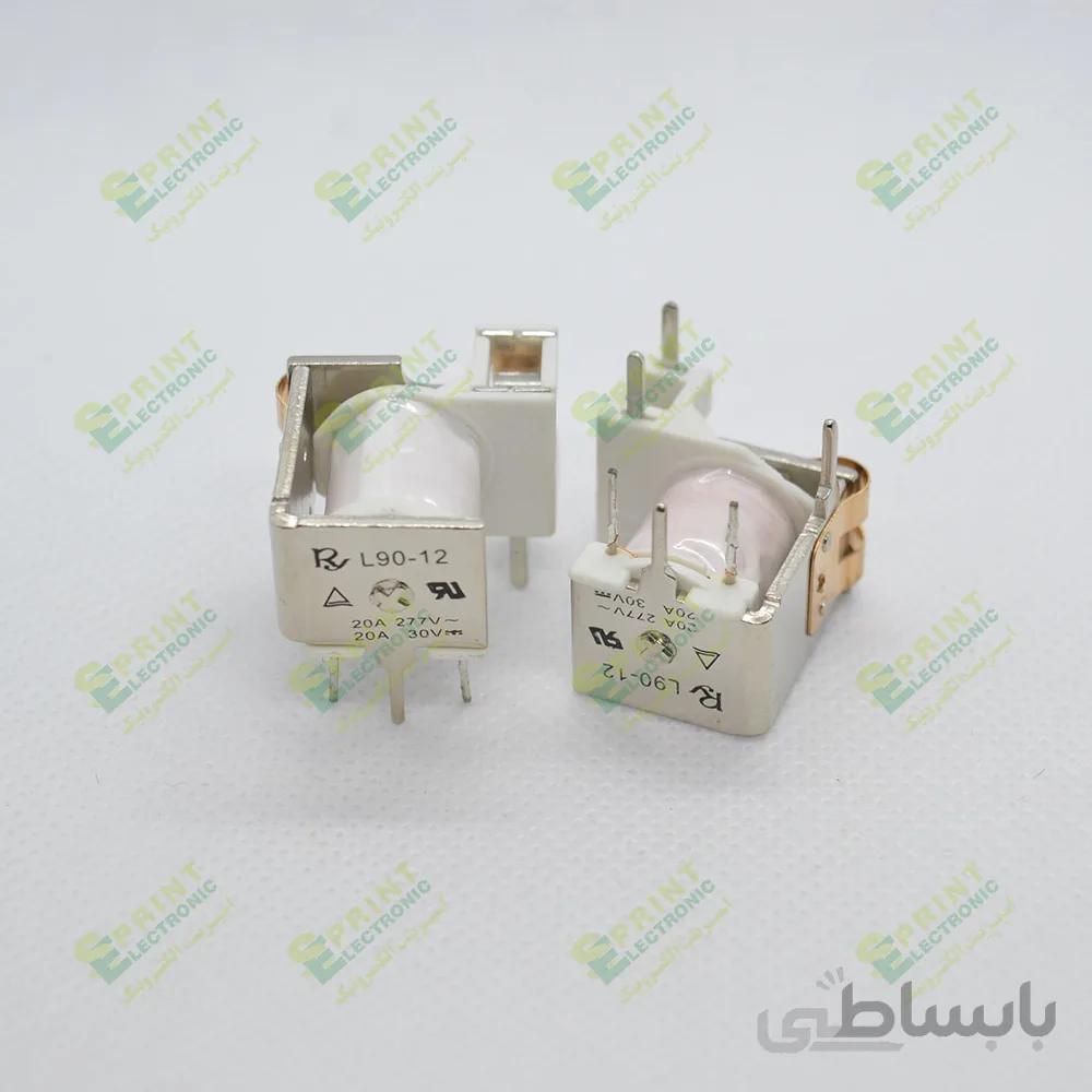 رله 12 ولت بدون کاور 6 پایه 20 آمپر RAYEX L90-12