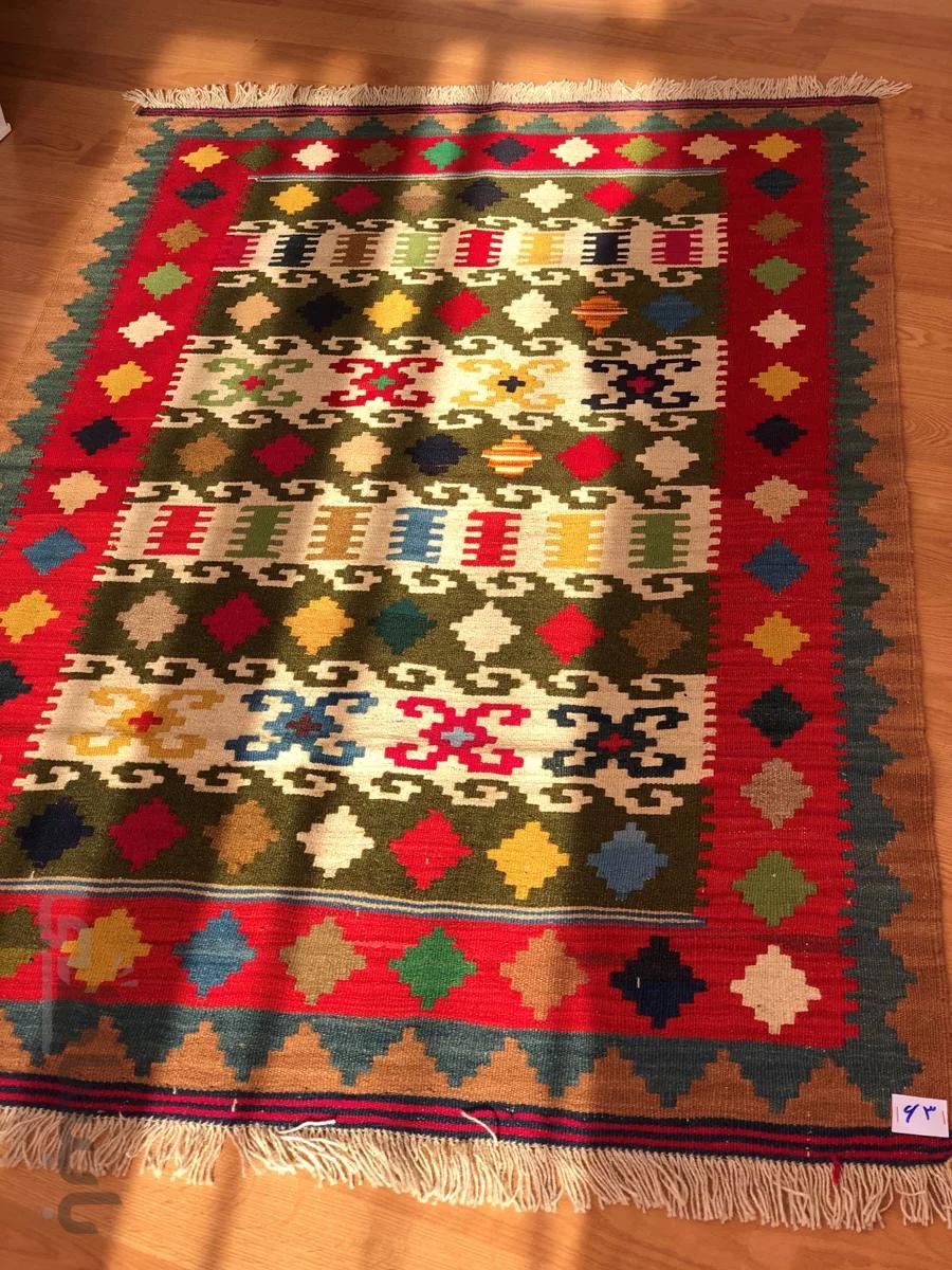 گلیم دو رو دستبافت رج Code 63 G ا Persian handmade kilim
