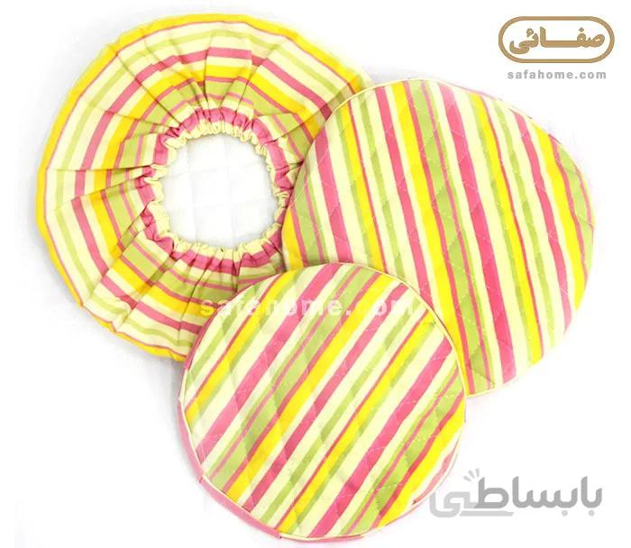 دمکن سه تکه رزین تاژ طرح اسپرید صورتی
